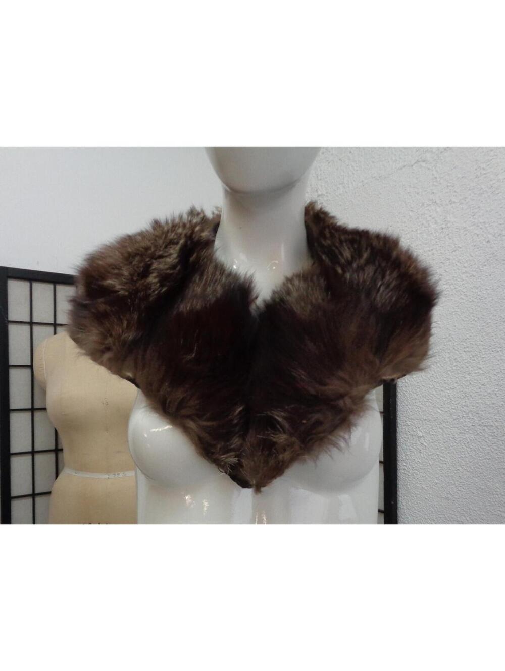 MINT SILVER FOX FUR COLLAR WRAP SCARF WOMEN WOMAN 6"X38"